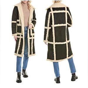 Rebecca Minkoff Cream and Black Teddy Jacket